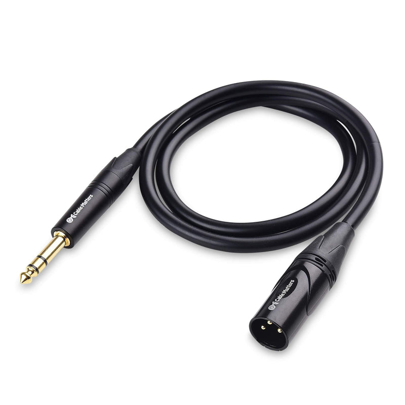 Cable Matters 6.35mm (1/4 Inch) TRS to XLR Cable (XLR to TRS Cable) Male to Male 3 Feet 3 ft