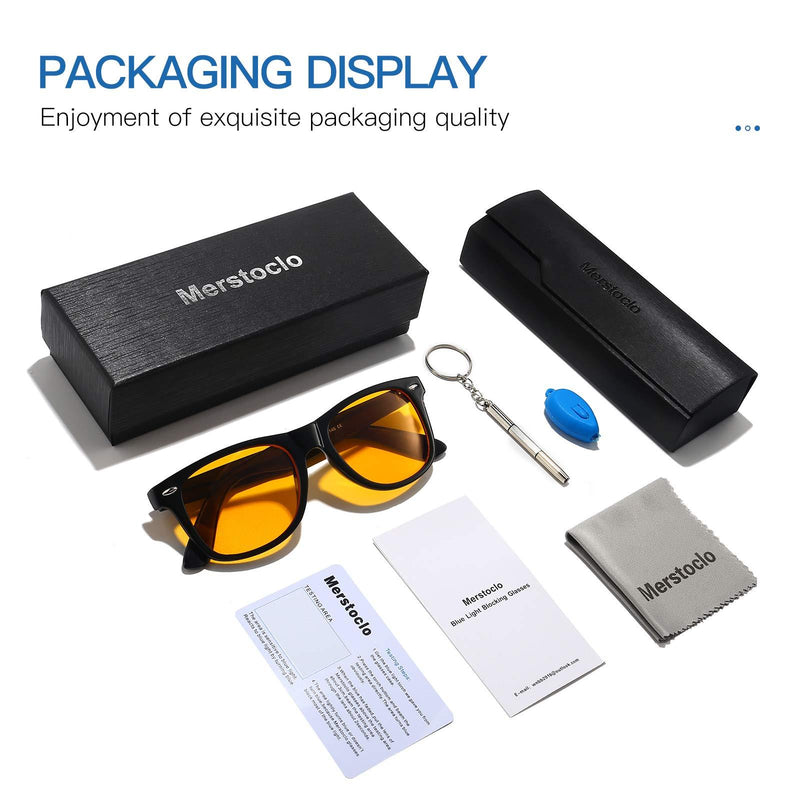 Gysnail Blue Light Blocking Computer Glasses Men/Women, Eye Fatigue Relieve & Better Sleep Yellow