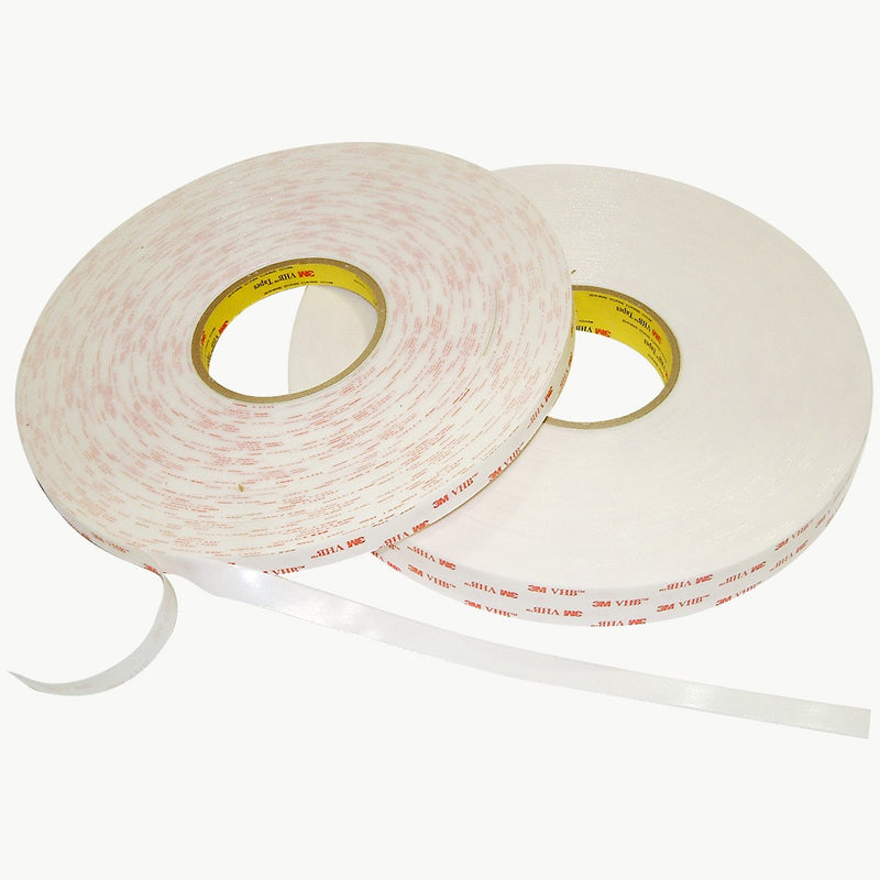 3M 4950/WI15 Scotch 4950 VHB Tape: 1" x 15 ft, White