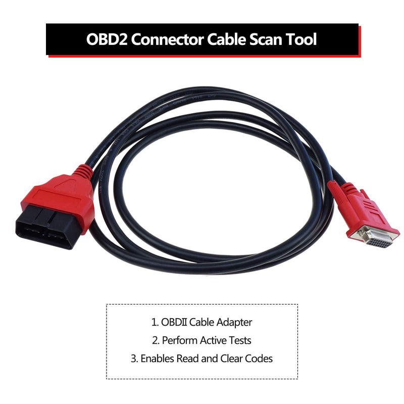 AutoGrills DA-4 OBDII Cable Adaptor for Snap-on Solus Ultra EESC318 Scanner Main Test OBD2 Connector Cable Scan Tool, EAX0068L00C, EAX0068L26A, 6-FT Long