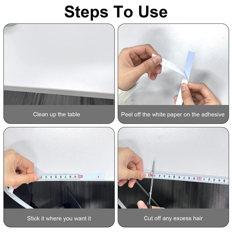 ‎FASBET Pack of 4 self-adhesive measuring tape 1m metric, for sticking, 2x 1m left to right, 1x 1m right to left, 1x 2m middle to left to right 4 rolls