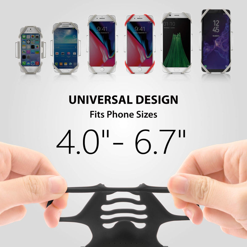 Bone Run Tie Running Armband Phone Holder, Cell Phone Arm Band for iPhone 13 12 11 Pro Max Mini XS XR X 8 7 6 Plus Samsung Galaxy S10 S9 S8 Smartphone (Combo Set/ Black/ 6.3-7.5"+ 7.9-9.8"+ 9.8-14") Combo Set (All 3 Sizes)