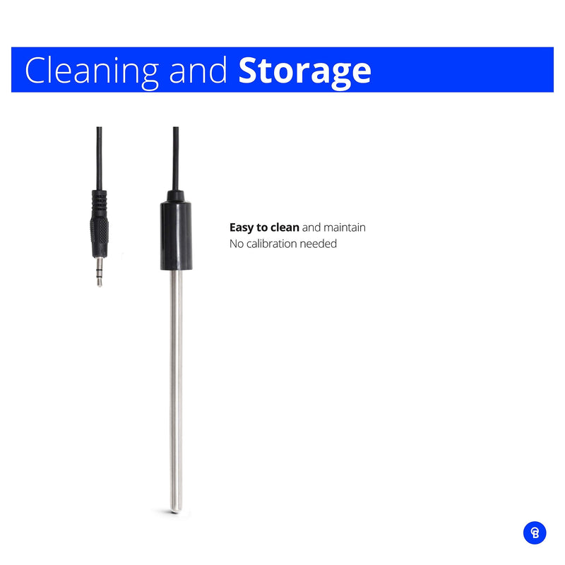 Bluelab PROBTEMP Temperature Probe in Water, Replacement for ATC Adjustments (used with Bluelab Controllers), No Calibration, Tool for Hydroponic System and Indoor Plant Grow