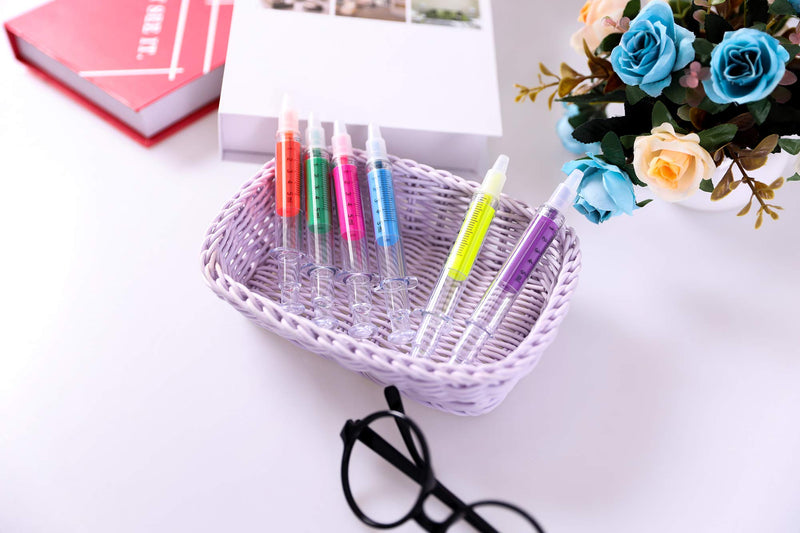 SDBING 6pc Syringe Highlighter Pens with 6 Colors Christmas gift