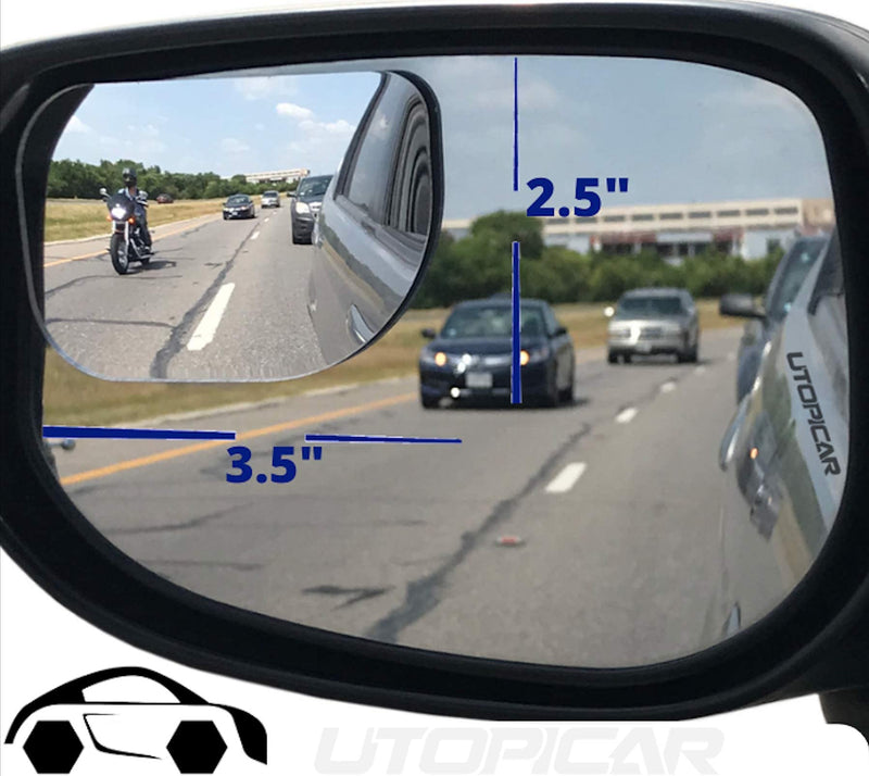 Blind Spot Mirrors XLarge for SUV, Vans, Pick up Trucks with Big Door Mirrors Only | Engineered by Utopicar car accessories (2pack)