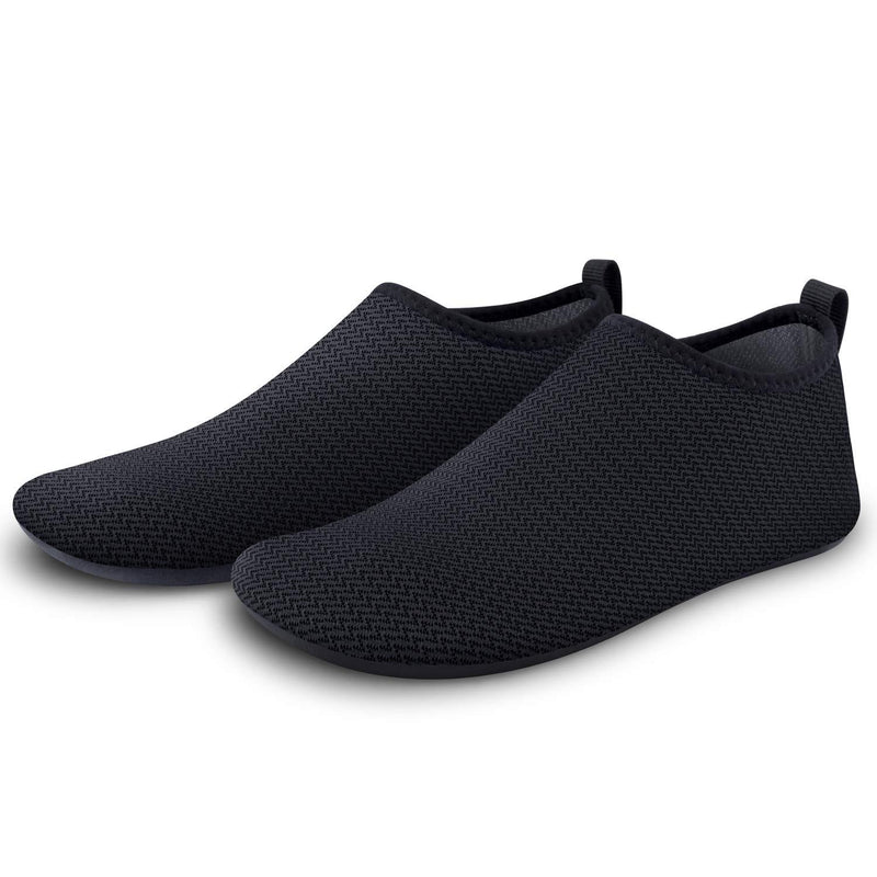 SEEKWAY Water Shoes Women Men Adult Quick-Dry Aqua Socks Barefoot Non Slip for Beach Swim River Pool Lake surf 3.5-4.5 Women/2.5-3.5 Men 731 Black