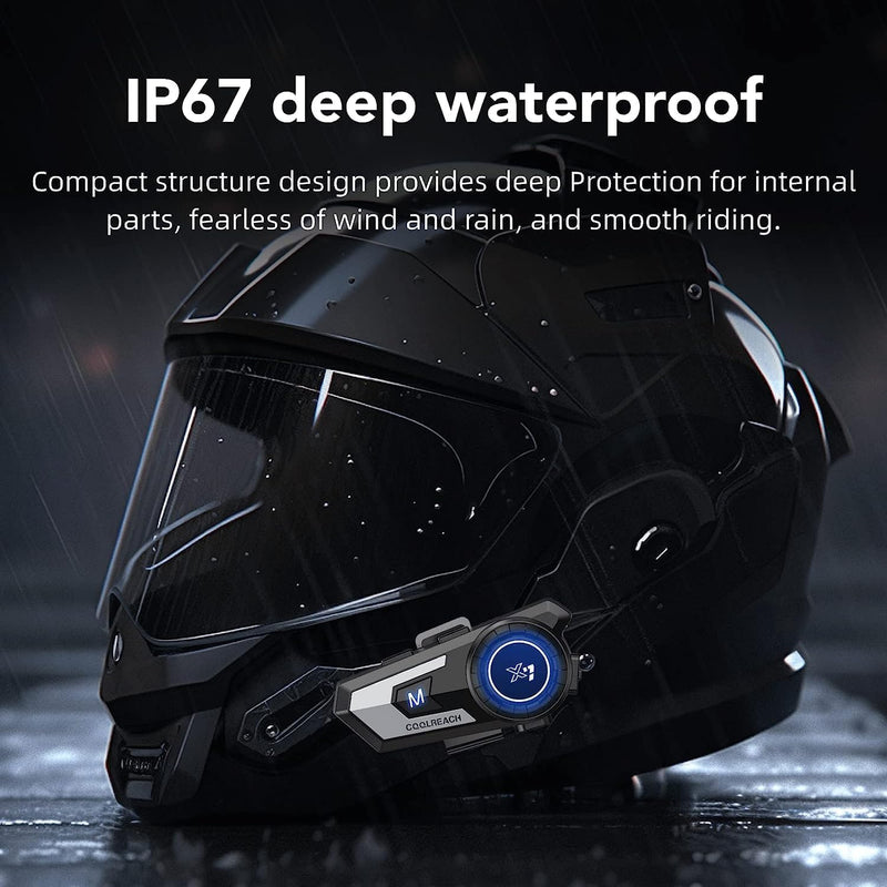 Khptop Motorcycle Helmet Bluetooth Headset,Sking Earphone,CVC Noise Cancellation Stereo Music Automatic answering,90 Hours Playing time High Sound Ultra-Thin Headset（Red） Red
