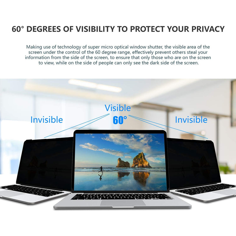 Hanging 15.6 Inch Privacy Screen for Widescreen Laptop (16:9 Aspect Ratio) Hanging 15.6'' Black for Hanging Widescreen Laptop