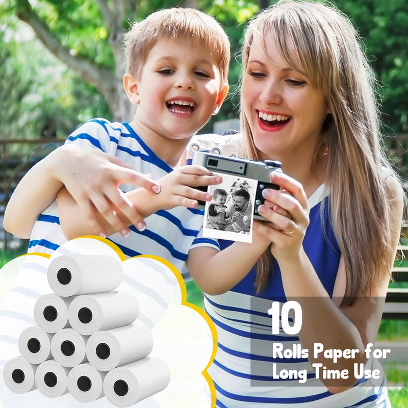 10 Rolls Camera Paper for Kidizoom Print Camera Paper Refill, 2.2x1 Inch Camera Print Paper Compatible with VTech/Kidizoom/Dragon Touch Camera Refill Paper Kit for Most Kids Instant Camera