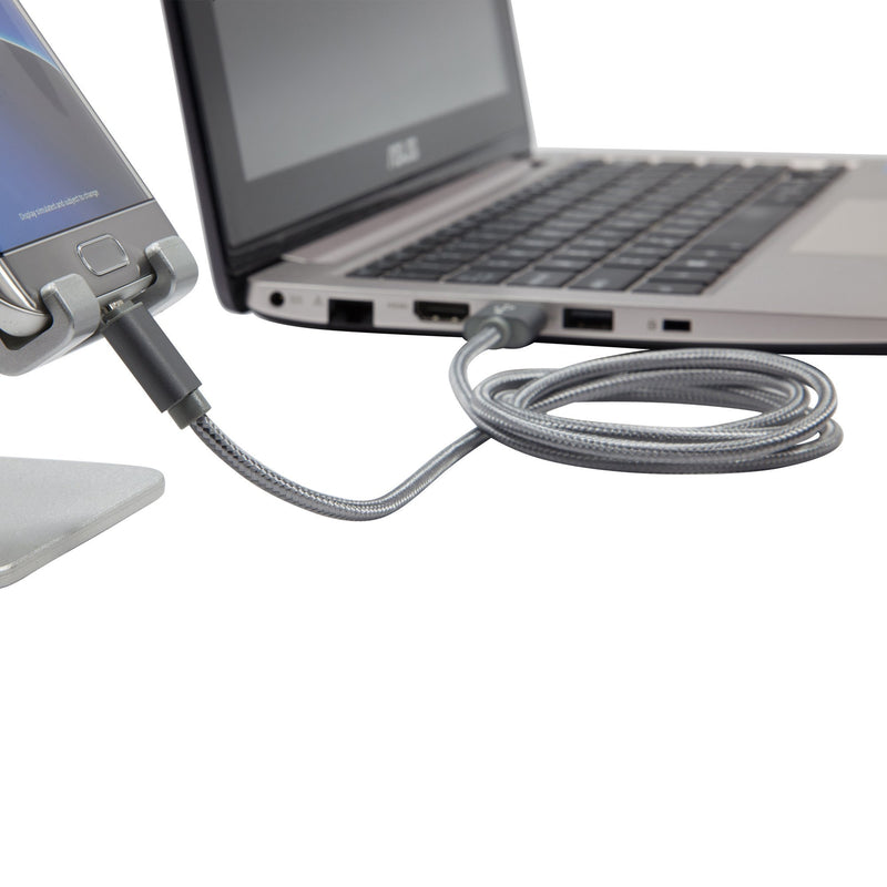 Cable for Freestyle Libre Reader (Cable by BoxWave) - Micro USB DuraCable, Braided Micro USB Charging Cable for Freestyle Libre Reader - Space Grey