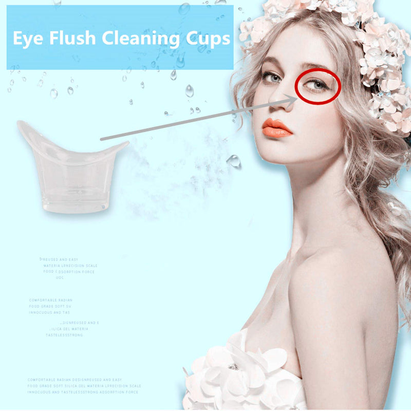 YouU Non Sterile Eye Wash Cups Portable Disposable Measuring Cup 5ml/8ml Eye Flush Cleaning Cups Vials for Storage or First Aid Kit Use (50 pcs/Plastic) 50 pcs/Plastic