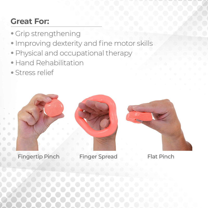 Sammons Preston Therapy Putty, Therapeutic Hand Exerciser, Theraputty for Finger and Hand Rehabilitation, Exercise Putty to Improve Hand Grip Strength, Occupational Therapy, 4 Ounce, Medium Soft, Red Red - Medium Soft 4 Ounces