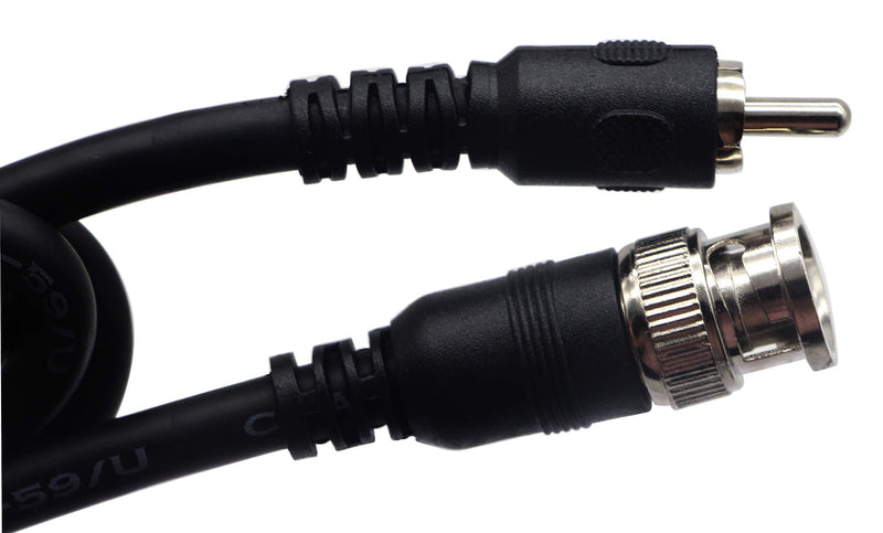 zdyCGTime BNC to RCA Extension Cable RCA Male to BNC Male Composite Video Connector Cable for Surveillance CCTV Camera System from DVR to TV (5ft/1.5M)