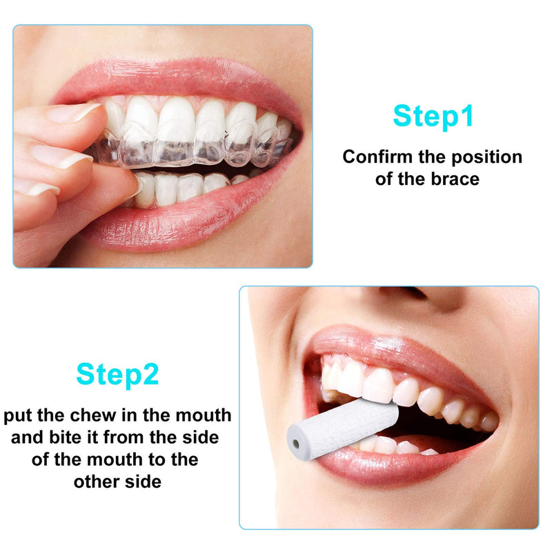 60 Pieces Aligner Chewies Aligner Tray Seaters Chewies for Aligner Chompers Aligner Trays Seater Orthodontic Chewies, 6 Colors