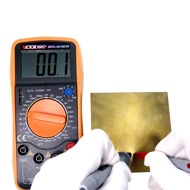 Goupchn Multimeter Test Leads Kit Double Silicone Soft Cable Wire Multimeter Probes Electrical Copper Test Probes Length 4.9ft/1.5m with Gold-Plated Precision Sharp Probes