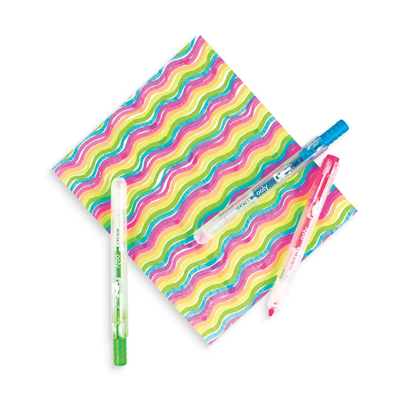 Neon Click Retractable Highlighters, Set of 6- Scented Neon Click Retractable Highlighters