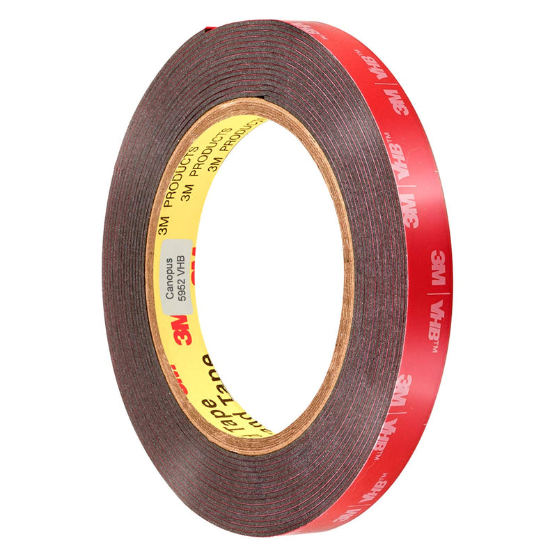 3M VHB Heavy Duty Mounting Tape 5952, 0.5" width x 5yd length (1 Roll) (4 Pack (1 Roll)) 1 Pack (1 Roll)