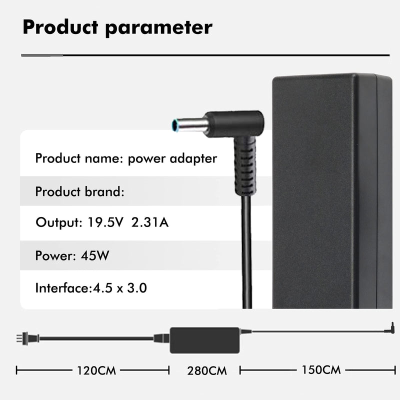 DJW 19.5V 2.31A 45W Ac Adapter/Power Cord Supply for HP Pavilion 11 13 15;HP elitebook Folio 1040 g1;HP Stream 13 11 14;hp touchsmart 11 13 15;hp Spectre ultrabook 13