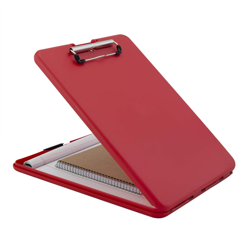 Saunders Slimmate Letter Size Storage Clipboard, Polypropylene, Red