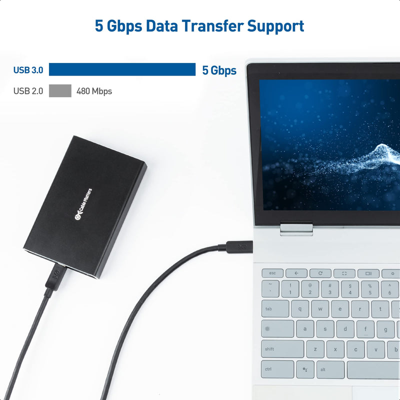 Cable Matters USB C to USB C Monitor Cable 6 ft / 1.8m with 4K 60Hz Video Resolution, 100W Power Delivery, and 5Gbps USB-C 3.1 Gen 1 Data Transfer Black