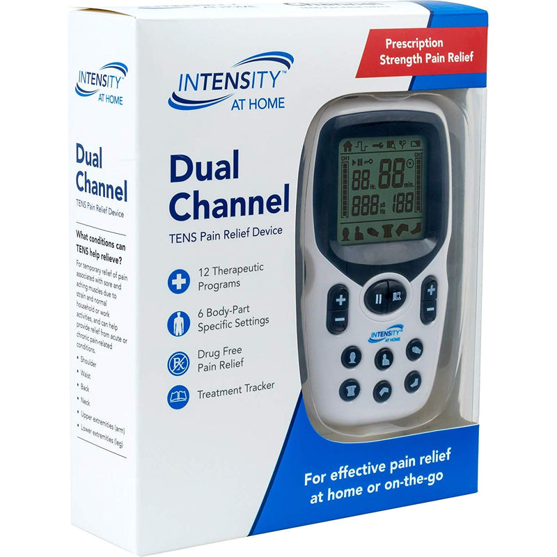 Intensity at Home TENS Unit Muscle Stimulator - Electric Pulse Muscle Stimulator for Back Pain, Neck Pain, Body Pain - Electric Massager for Muscles With Electro Stim