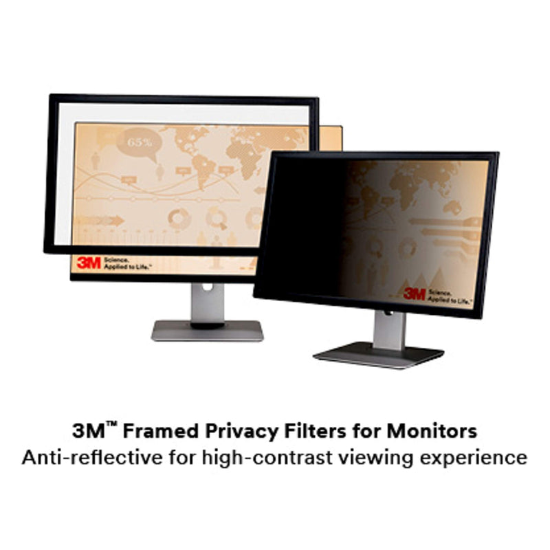 3M Privacy Filter for 19.5 Inch Widescreen Monitor, Reversible Gloss/Matte, Reduces Blue Light, Screen Protection, 16:9 Aspect Ratio (PF195W9B)