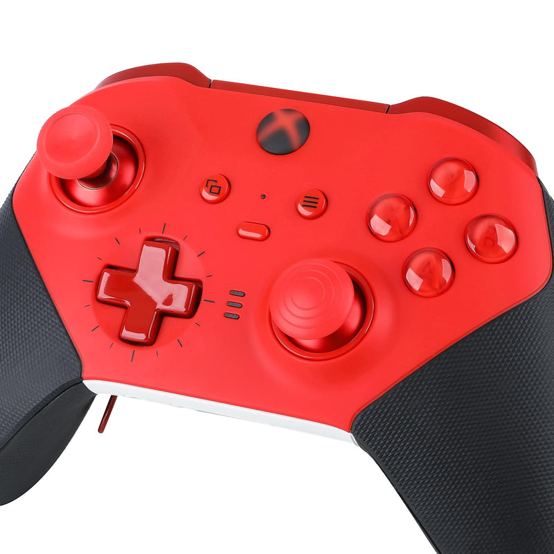 Elite Series 2 Paddles Accessories, Metal Thumbsticks Replacement Buttons for Xbox One Elite Series 2 Core, 9 in 1 Component Pack Includes 4 Joysticks, 4 Paddles and 1 Dpad(Red) red