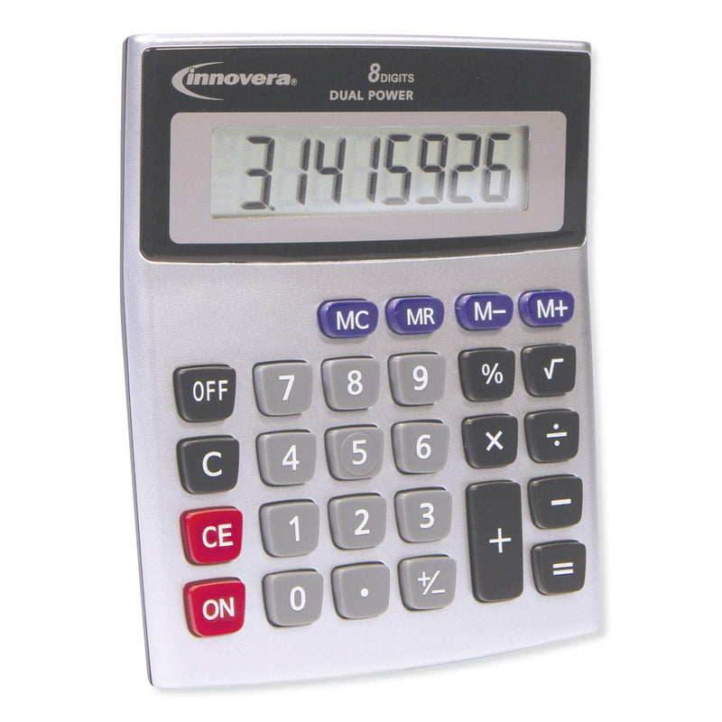 INNOVERA 15927 Portable Minidesk Calculator, 8-Digit LCD