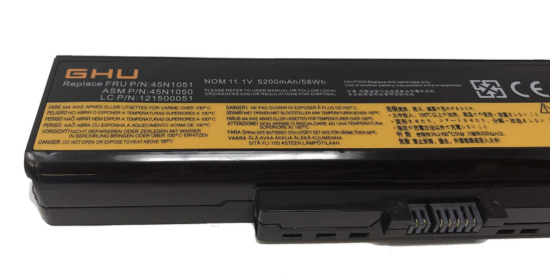 New GHU Battery 58 WH Compatible with Lenovo Thinkpad G580 Y580 G480 G485 G585 Y480 Y480N Y485 Y485N Y480P Y580 Y580N Y485P Z380 Z480 Y580P Z580 Z585 Z485 G700 G710 P580 P585
