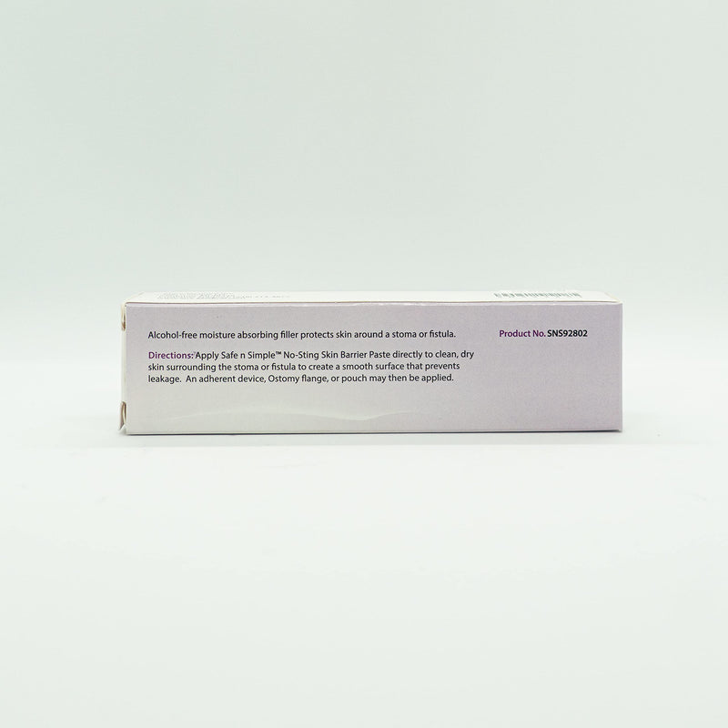 Safe n' Simple Alcohol-Free Skin Barrier Ostomy Paste Malleable Pectin Based Formula, Sting-Free Ostomy Paste 2 oz Tube,Plain