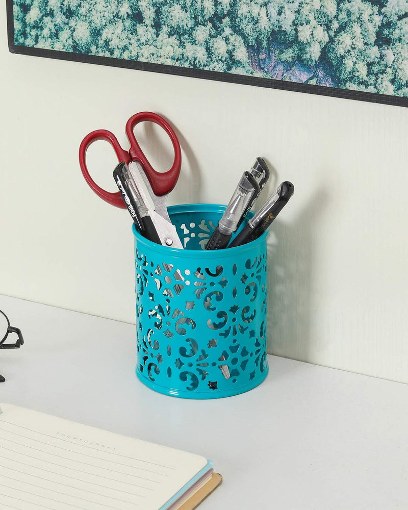 EasyPAG 2 Pack Pen Holder Mesh Pencil Holder for Desk Office Pen Organizer,Dark Teal Dark Teal