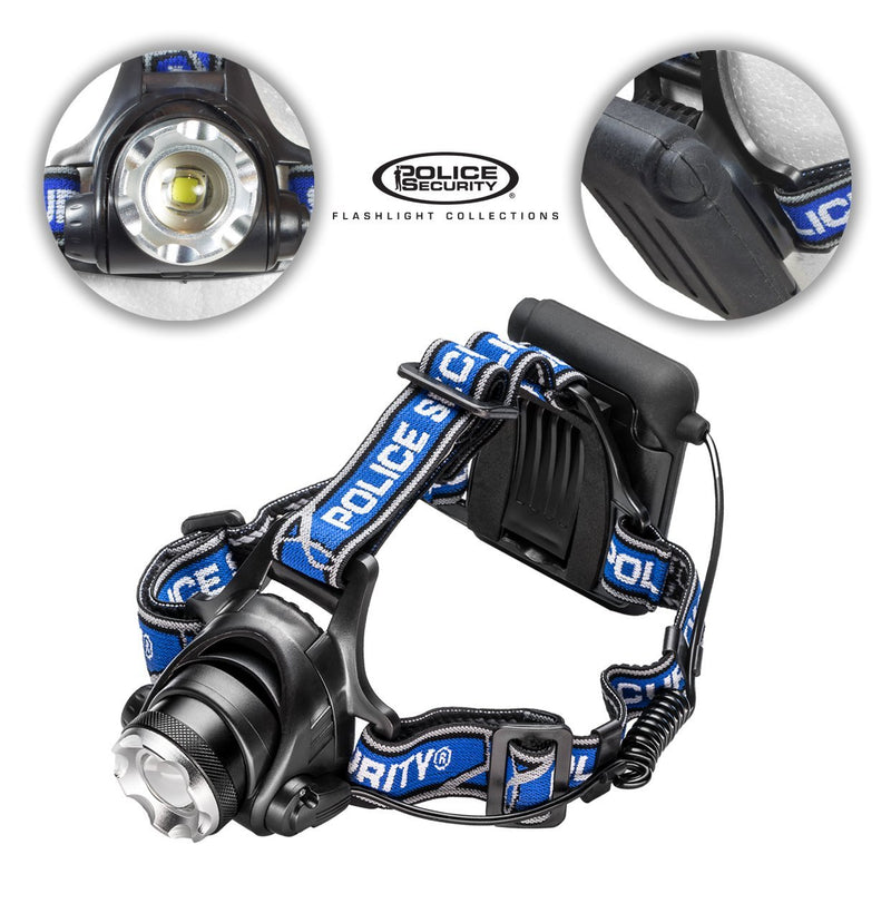 Police Security 99434 Blackout 615 Lumens Rechargeable LED Headlamp