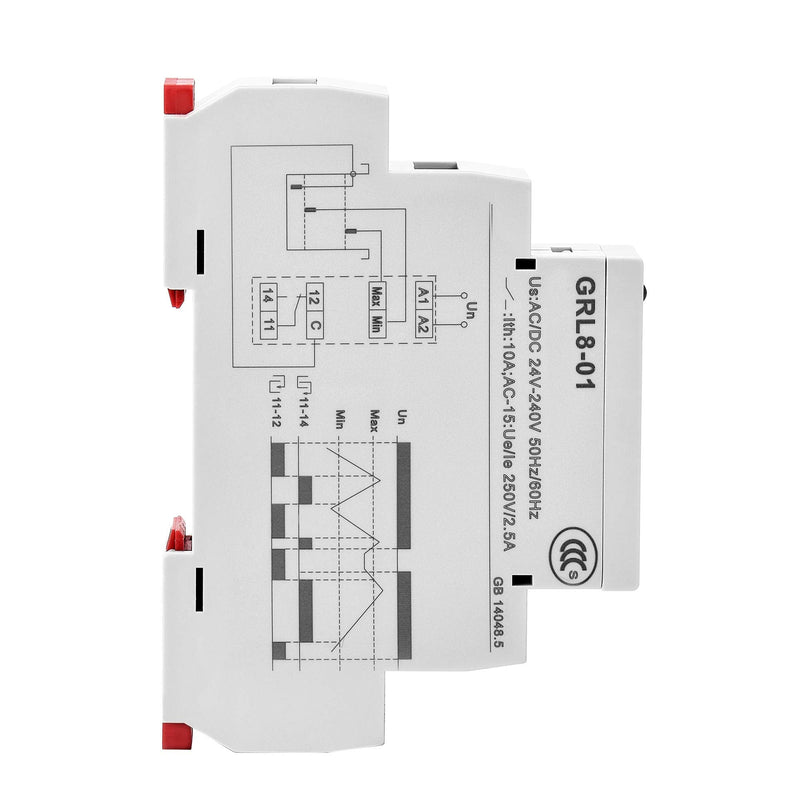 GAEYAELE GRL8 Liquid Timer Control Relay Electronic Liquid Level Controller 10A AC/DC24V-240V(GRL8-01,AC/DC24V~240V) GRL8-01,AC/DC24V~240V