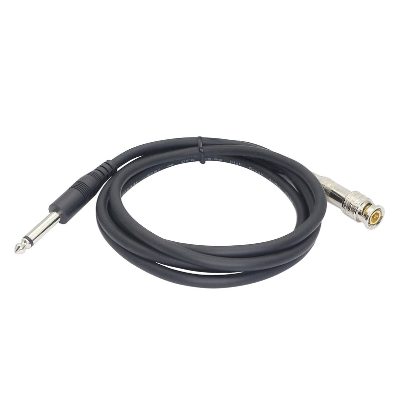 6.35mm TS Plug to BNC Plug Audio Cable, BNC Male to 1/4" Mono Male Bidirection Extension Cord for CCTV and More (1M/3.28Ft)