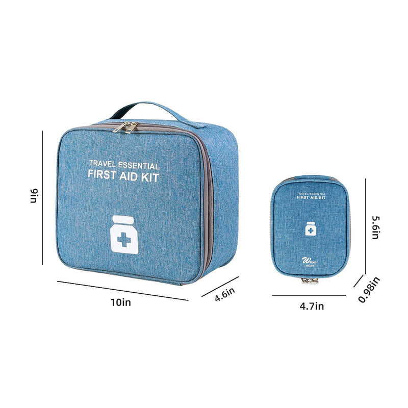 TOPASION First Aid Bags Empty, Travel Medicine Bag, Medical Supplies Organizer Bag, Portable Kit for Traveling, Car, Home, Camping, Office, Hiking, Outdoor (Cationic Sky Blue) Cationic Sky Blue