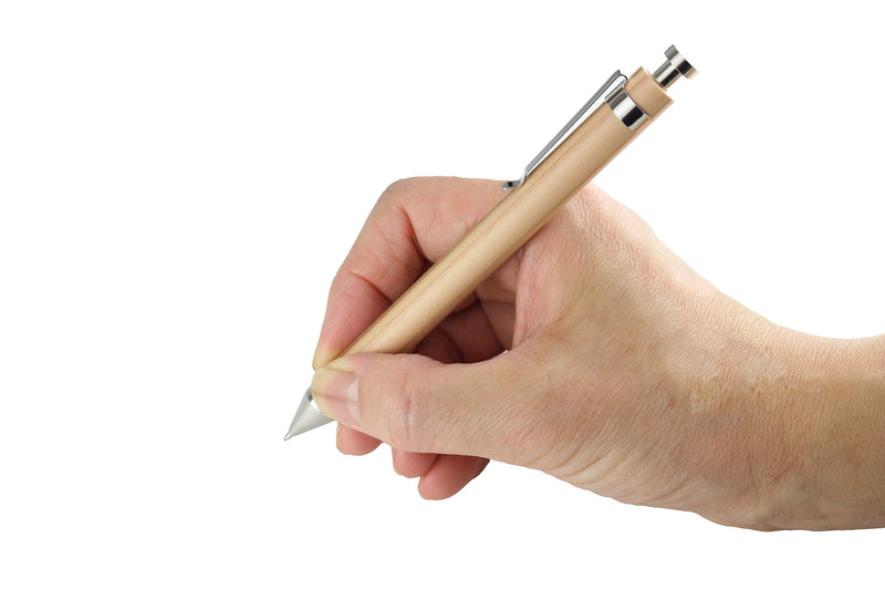 Wooden cypress click ballpoint pen 0.7mm (made in Japan) &mitsubishi 0.7mm,ballpoint pen refill set(WOOD-4/S-7L)