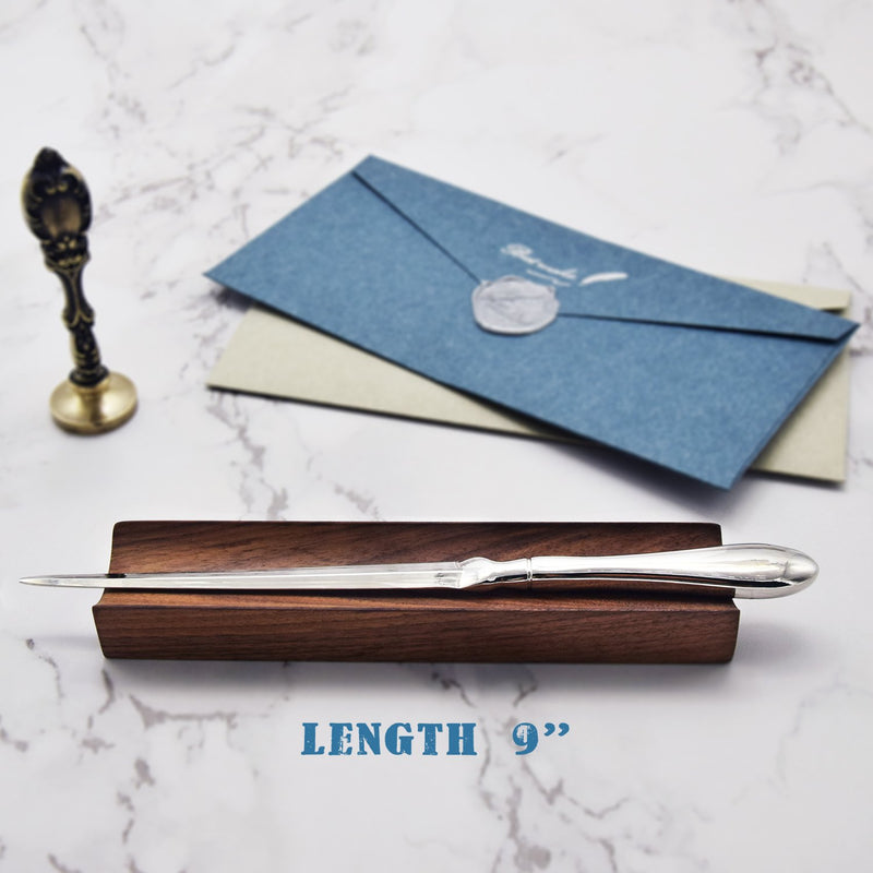 Familion Silvery Letter Opener, Envelope Opener Knife Metal Letter Opening Knife, Paul Revere Paper Cutting Knife, 9 inches (1 Pack) 1 Pack