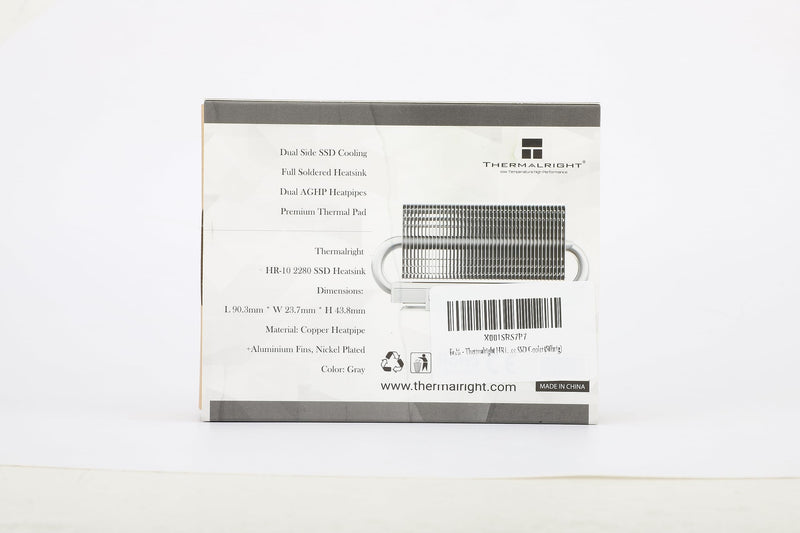 Thermalright HR10 2280 SSD Cooler, 2280 SSD Heatsink, Double-Sided Heatsink, 2 Copper Heatpipes, Desktop High Performance 2280 SSD Cooler, Thermal Pads Included (HR10 2280)