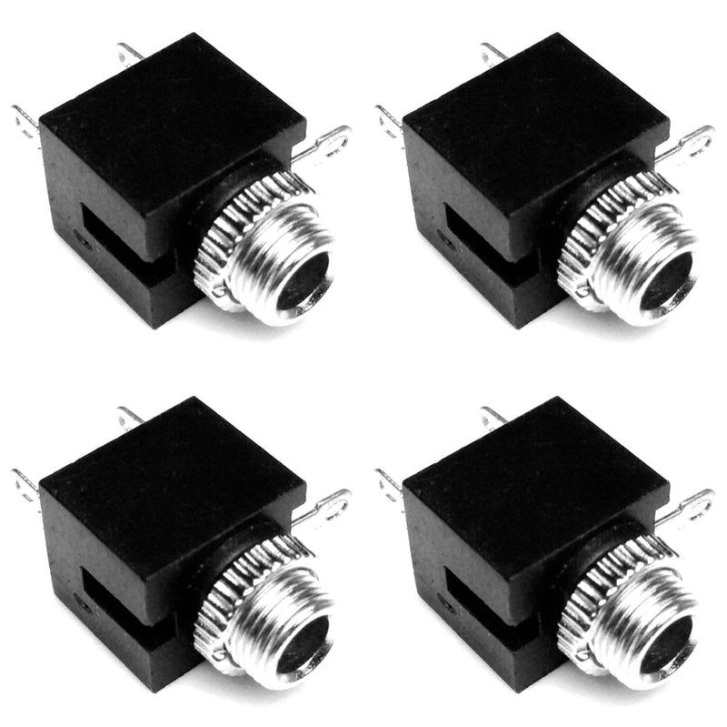 Xiaoyztan 20 Pcs 3.5mm/0.137" Panel Mount Female Mono Socket Headphone Audio Jack PCB Connector