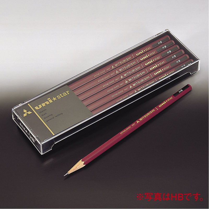 1 X Mitsubishi Pencil pencil Unistar hexagonal Standard 2B dozen (12 pieces) (japan import)