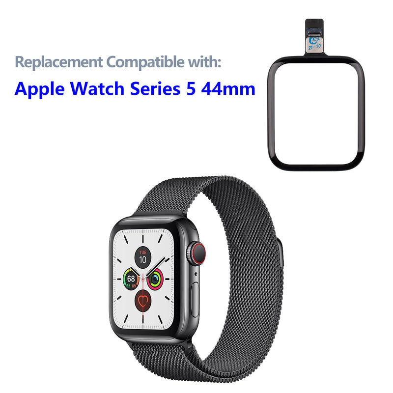 SWARK Front Glass Lens Digitizer Replacement Repair Kit incl Connector Compatible with Apple Watch Series 5 44mm & SE 44mm (No LCD Screen) with Repair Kit