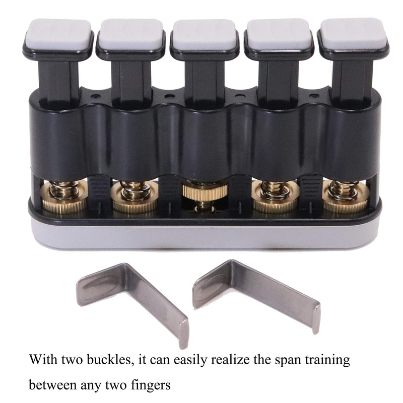 DILIMI Finger Strengthener,Guitar Beginner Exercier,Finger Trainer,Hand Grip Strength Trainer for Athletes,Musicians & Physical Therapy Gray