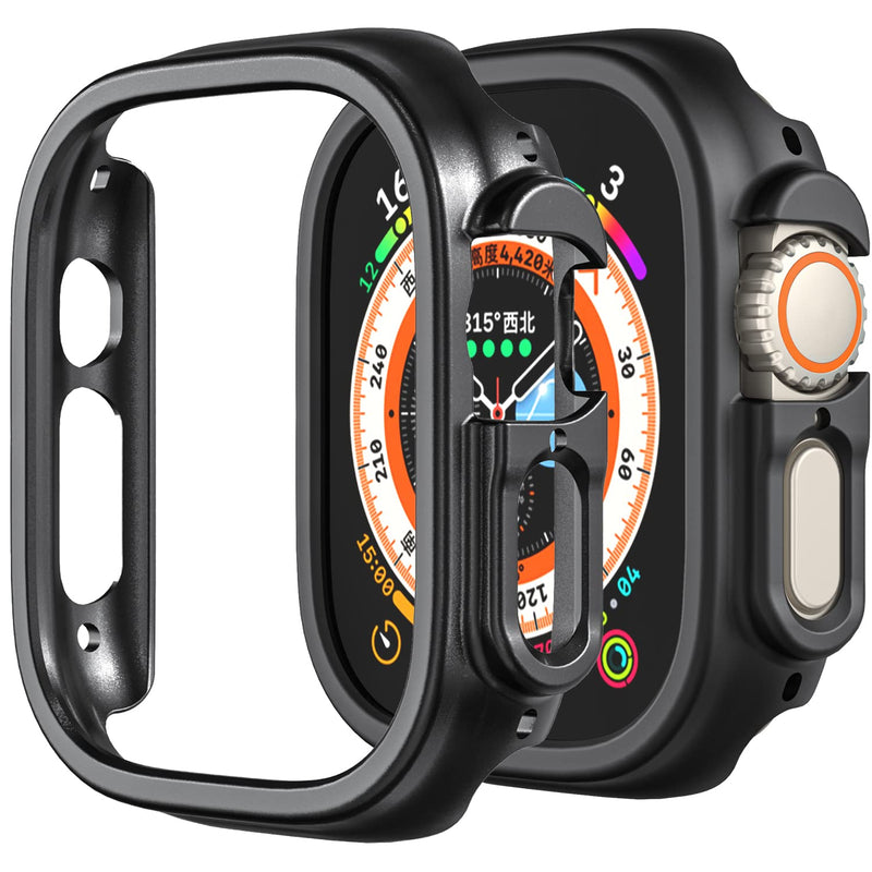Compatible with Apple Watch Ultra 49mm Hard PC Case Cover Resistant Impact Shockproof Protective All-Around Edge Protective PC Hard Bumper Cover Face for Apple Watch Ultra 49mm (9Pack) 9Pack