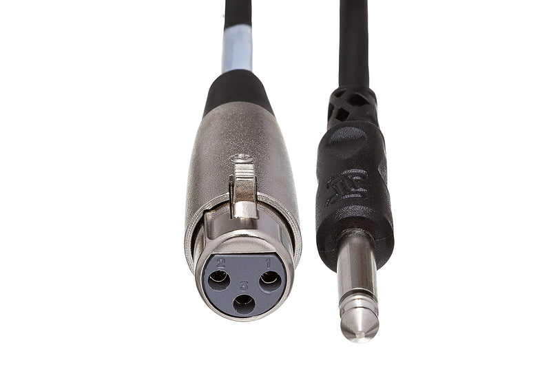 Hosa PXF-103 XLR3F to 1/4" TS Unbalanced Interconnect Cable, 3 Feet
