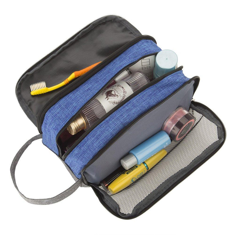 Kids Wash Bag, Yeiotsy Color Clash Portable Travel Toiletry Bag for Children's Camping Outing Short Trip (Blue) Blue