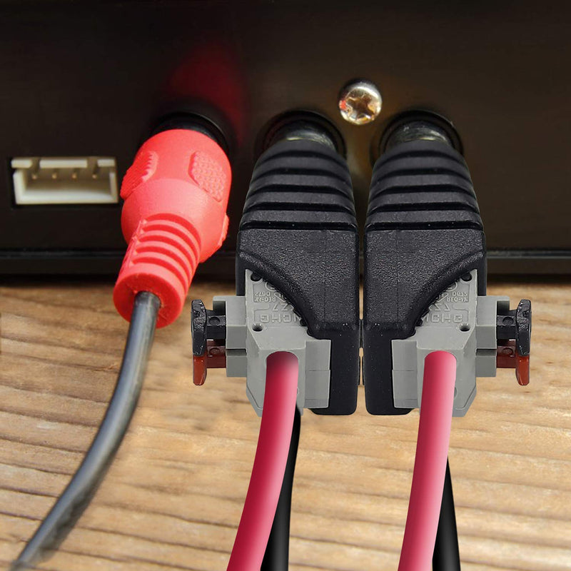 5 Pcs Cable Audio Adapter, Speaker Wire Cable to Audio Male RCA Connector Adapter Jack Plug