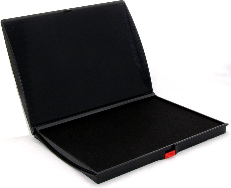 Supply360 AS-SHI0940188 Shiny Large Stamp Pad, Felt, Plastic Cover, S4, 5" x 7", Black Ink