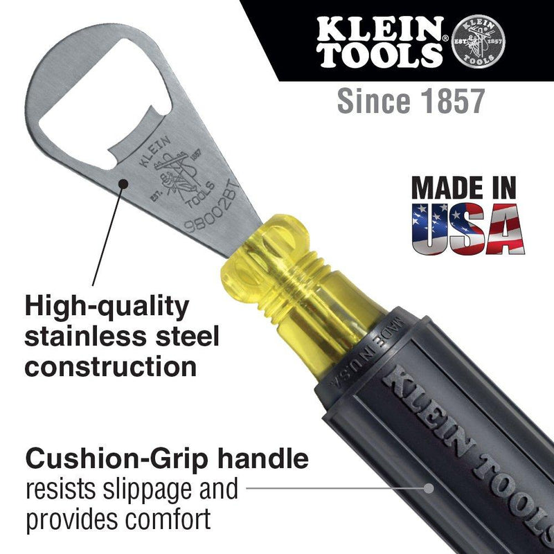 Klein Bottle Opener Klein Tools 98002BT, Yellow/Black, 1 pack