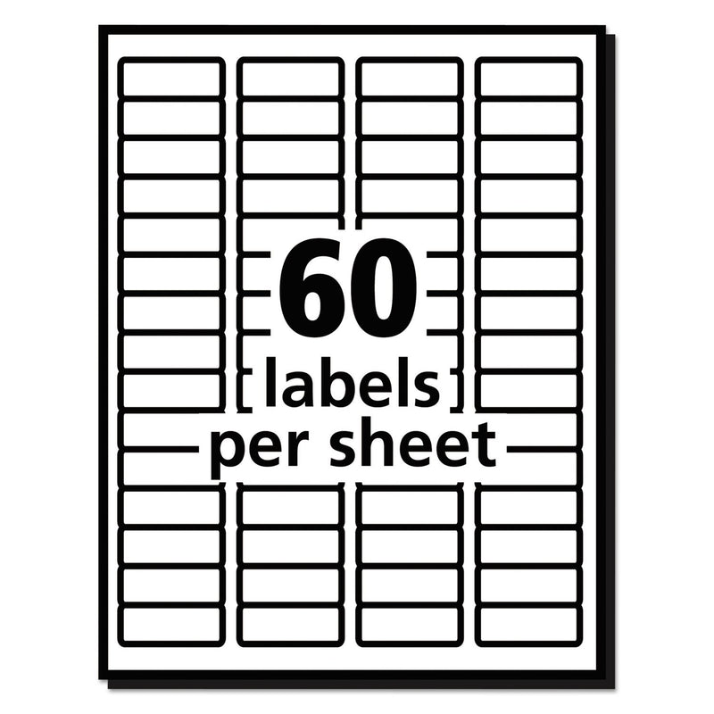 Avery 5195 Laser Labels, Mailing, 2/3-Inch x1-3/4-Inch, 1500/BX White