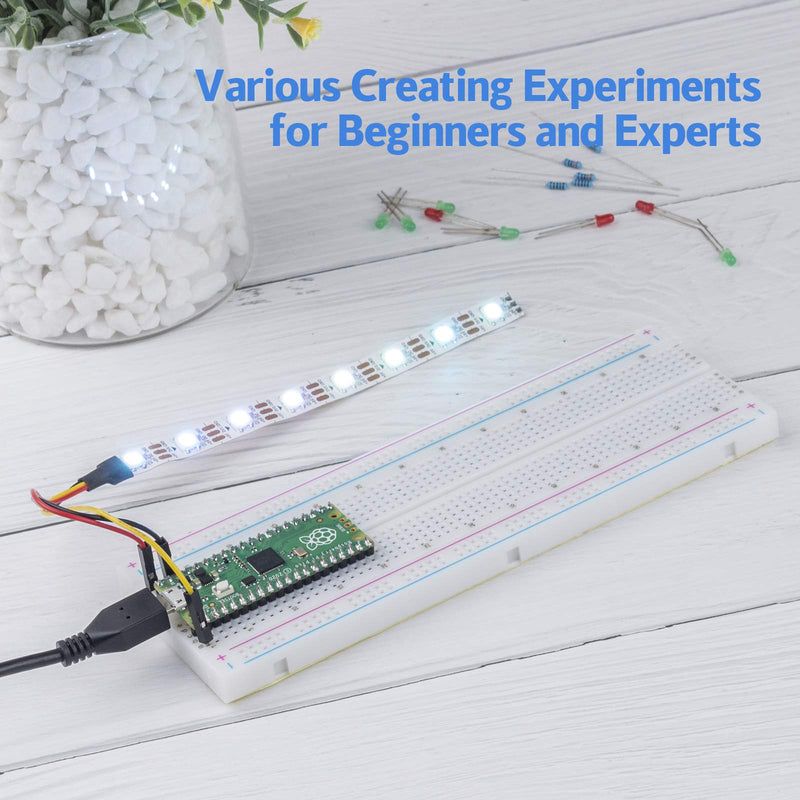 SunFounder Raspberry Pi Pico Basic Starter Kit with Detailed Online Tutorials, One-Stop Learning Electronics and Programming for Raspberry Pi Arduino Beginners & Software Engineer Thales Kit with Pico